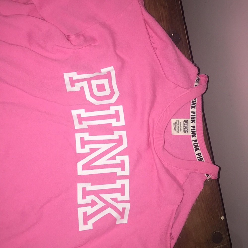 Pink crop sweater